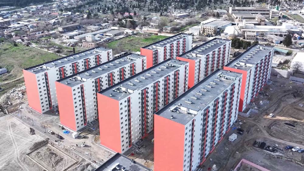 Construction of residential complex for IDP families on Tvalchrelidze Street in final stage