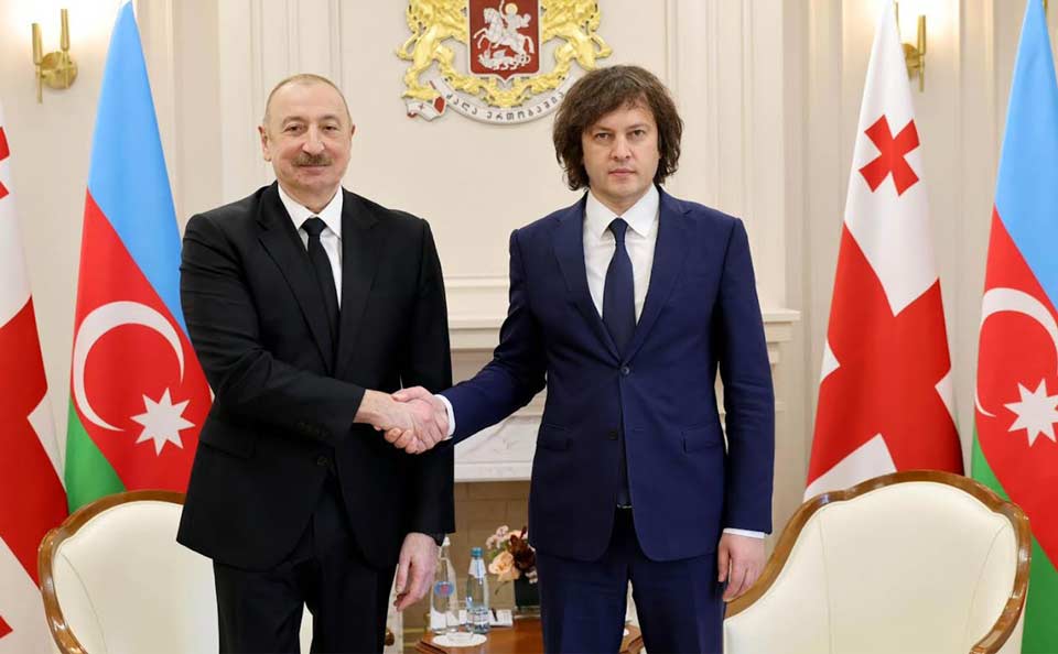 Վրաստանի վարչապետ Իրակլի Կոբախիձեն հանդիպել է Ադրբեջանի նախագահ Իլհամ Ալիևի հետ