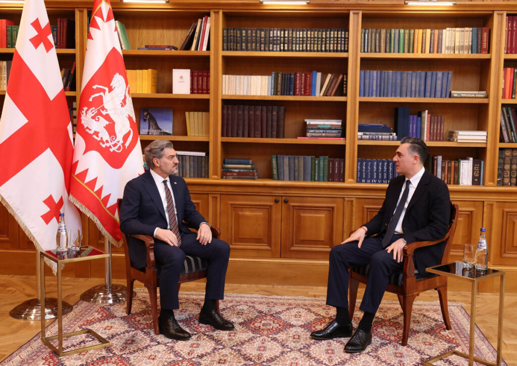 Mikheil Kavelashvili Böyük Britaniyada Gürcüstanın yeni təyin olunmuş səfiri Ilia Darchiashvili ilə görüşüb