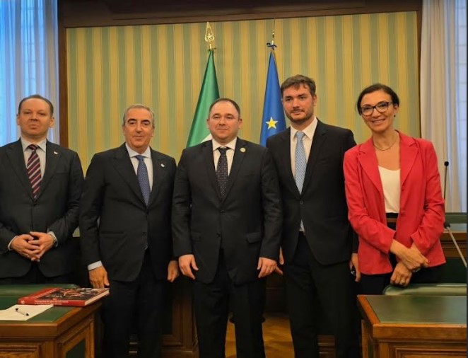 MP Nikoloz Samkharadze meets with President of Foreign Relations and Defence Committee of Italian Senate