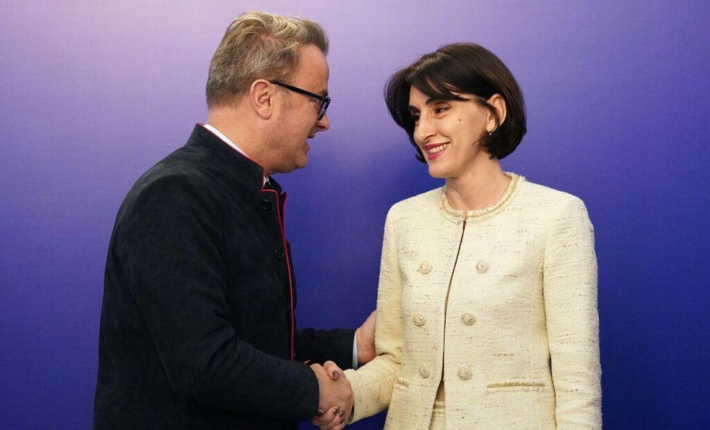 Maka Bochorishvili Lüksemburqun xarici işlər naziri Xavier Bettel ilə görüşüb