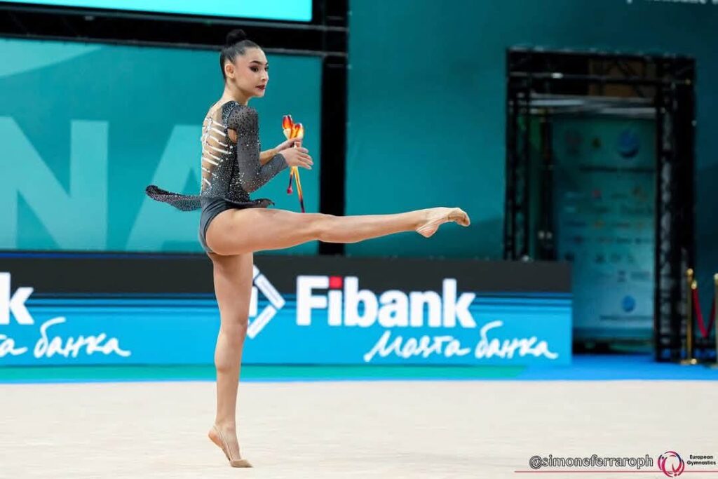 Nita Jamagidze wins Georgia's historic gold medal in rhythmic gymnastics at Junior European Championships #1TVSPORT