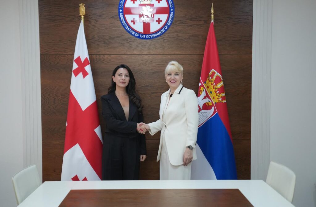Georgian Minister of Economy meets Serbian Minister of Internal and External Trade, Jagoda Lazarević