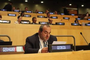 Заместитель министра иностранных дел Лаша Дарсалия выступил с речью на министериале Политического форума ООН по устойчивому развитию