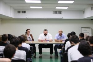 Olympic Champions Lasha Talakhadze and Kakhi Kakhiashvili meet juvenile inmates