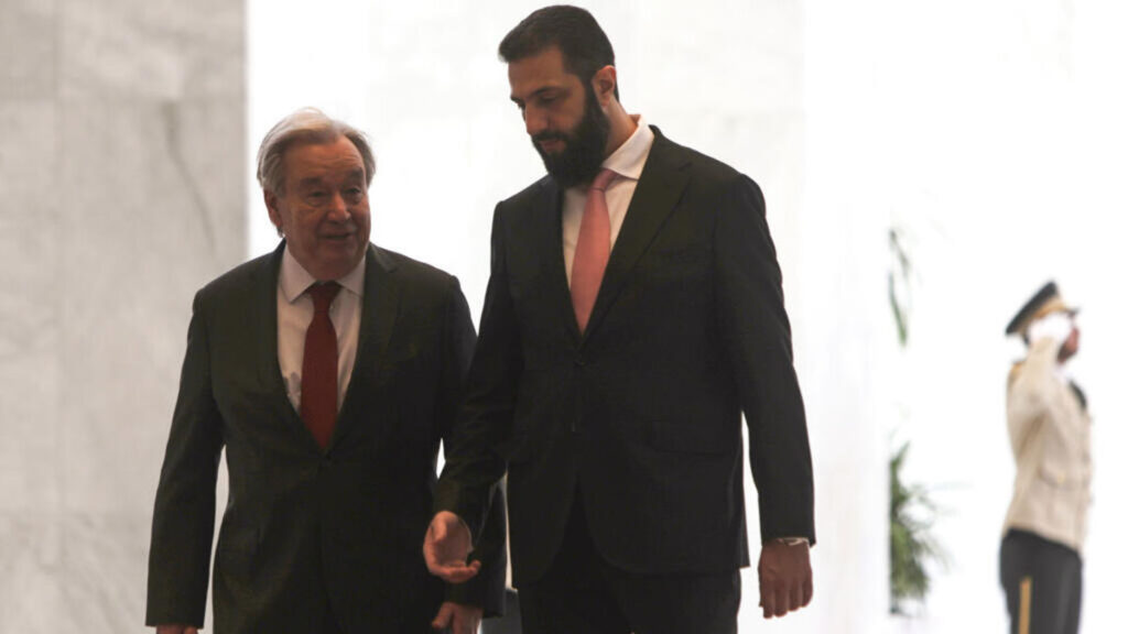 Antoniu Quterreş – Suriyaya beynəlxalq ictimaiyyətə Suriya xalqını və Suriya hökumətini dəstəkləmək üçün səylərini əsirgəməmələri barədə güclü çağırışla gəlmişəm