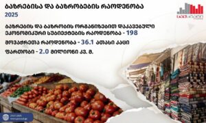 GeoStat: Revenue for market and bazaar operators reached 209m lari in 2025
