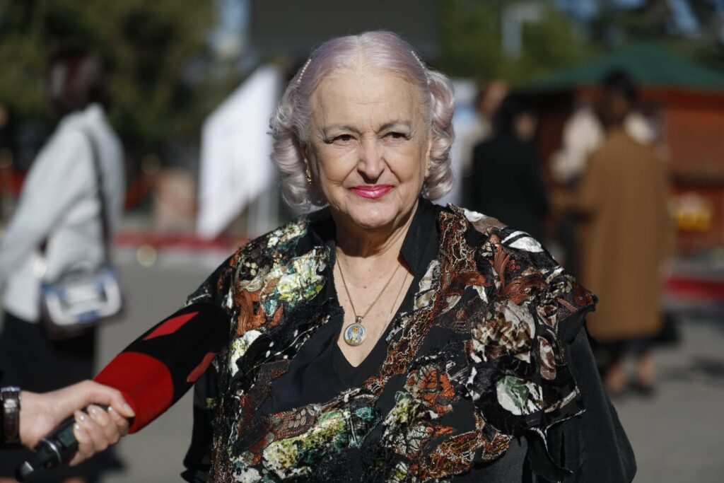 First-generation GPB First Channel news anchor Irma Gurieli turned 85