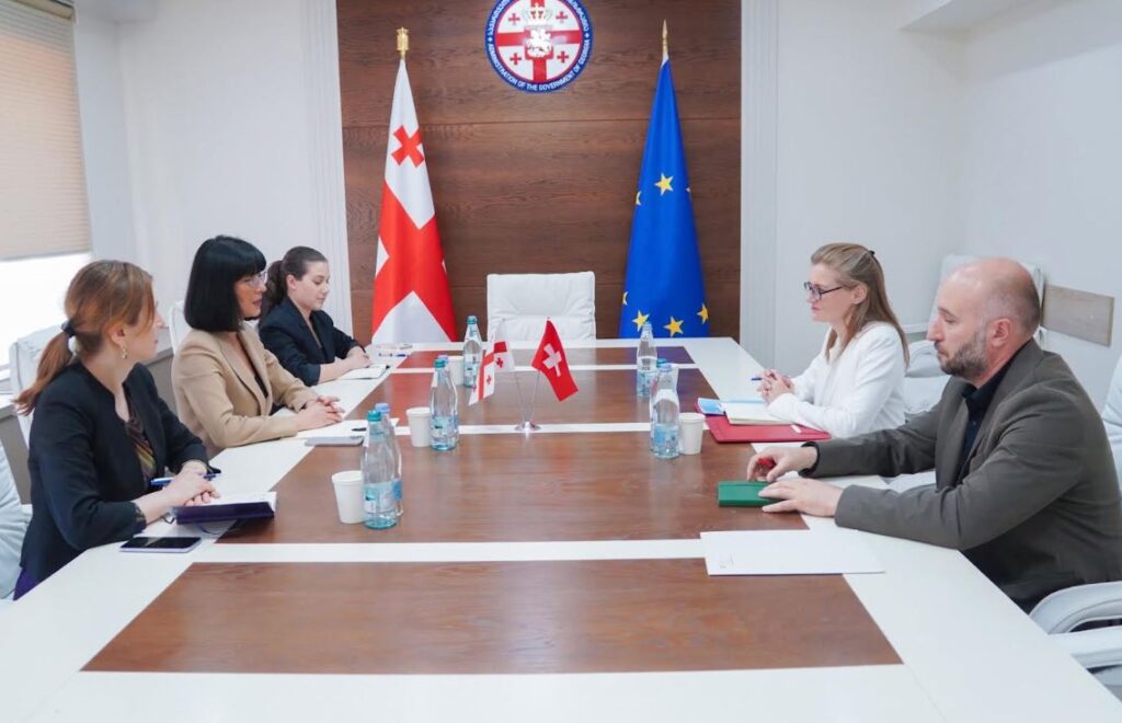 State Minister Akhvlediani holds introductory meeting with newly appointed Swiss Ambassador