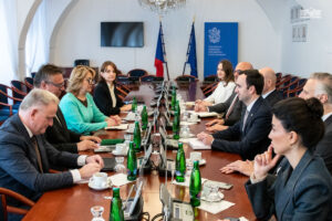 Georgian parliamentary delegation holds bilateral talks with Czech Deputy Speaker